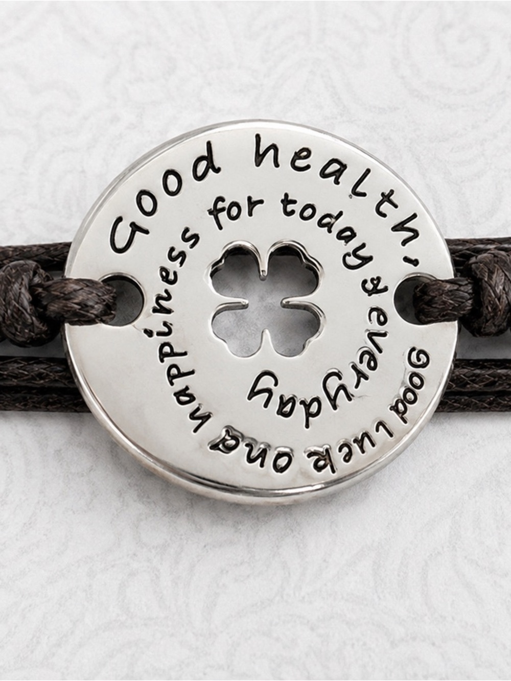 All Wrapped Up Sterling Silver Clover Wrap Bracelet Adjustable Good Luck NWT - Picture 2 of 4